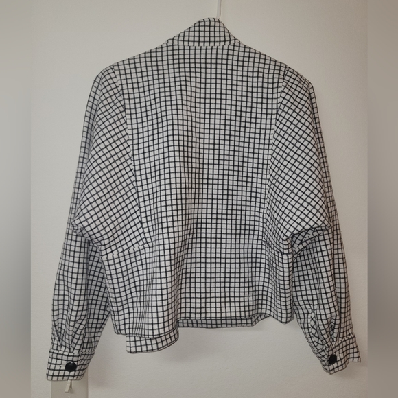 Cabi Windowpane Plaid Jacket with Shoulder Pads - Picture 15 of 16
